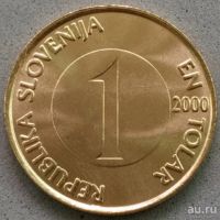 Лот: 13522742. Фото: 2. Монета один толар республика Словения... Монеты