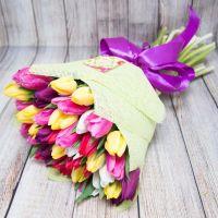 Лот: 11115258. Фото: 3. Букет 31 тюльпан, 8 марта. Сувениры, подарки