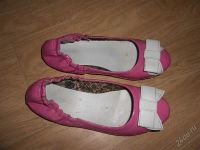Лот: 2915311. Фото: 3. Розовые балетки с бантиками для... Одежда, обувь, галантерея