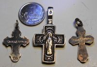 Лот: 13483041. Фото: 2. Три Православных Нательных Креста... Ювелирные изделия, бижутерия, часы