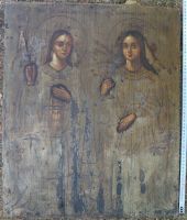 Лот: 16513350. Фото: 2. икона Варвара и Параскева Пятница... Живопись, скульптура, фото