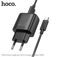 Лот: 25794934. Фото: 3. СЗУ HOCO C140A+Type-C QC 3.0 18W... Смартфоны, связь, навигация