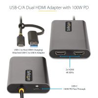 Лот: 21437232. Фото: 3. Адаптер StarTech USB-C to Dual-HDMI... Компьютеры, оргтехника, канцтовары