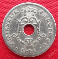 Лот: 2576668. Фото: 2. (№2121) 10 сантимов 1904 (Бельгия... Монеты