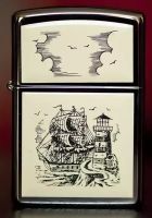 Лот: 10859559. Фото: 2. Зажигалка Zippo 359 Scrimshaw... Хозтовары