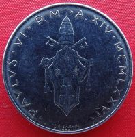 Лот: 1577498. Фото: 2. (№368) 100 лир (1976) (Ватикан... Монеты