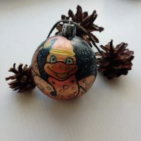 Лот: 24351132. Фото: 4. Новогодние елочные шары с росписью. Красноярск