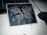 Лот: 4916896. Фото: 2. часы - Бабочка с хвостиком. стекло... Предметы интерьера