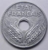 Лот: 217325. Фото: 2. Франция. 20 сантим 1941г. Цинк... Монеты