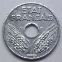 Лот: 210955. Фото: 2. Франция. 10 сантим 1944г. Цинк... Монеты