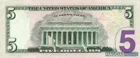 Лот: 19682570. Фото: 2. США 5 долларов образца 2006 года... Банкноты