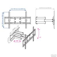 Лот: 16803906. Фото: 3. Кронштейн LCD/LED тв 32"-65" Kromax... Бытовая техника