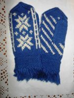Лот: 8812491. Фото: 2. рукавицы / варежки со снежинками... Вязание, шитье