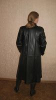 Лот: 8411780. Фото: 2. Плащ кожаный женский на подкладе... Женская одежда