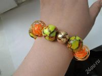 Лот: 412275. Фото: 2. Изделия из полимерной глины,браслет... Ювелирные изделия, бижутерия, часы