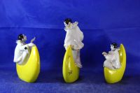 Лот: 20836936. Фото: 5. Фарфоровые статуэтки Пьеро триптих...