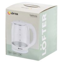 Лот: 24345416. Фото: 8. Чайник электрический Lofter, белый...