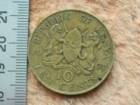 Лот: 10867382. Фото: 5. Монета 10 цент Кения 1977 портрет...