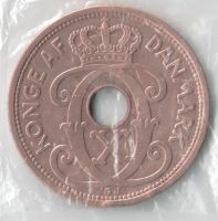 Лот: 14402167. Фото: 2. Дания 5 оре 1927 HCN (с3-4). Монеты