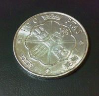 Лот: 10595817. Фото: 2. Испания 100 песет 1966 (67) Ag... Монеты