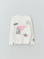 Лот: 23343474. Фото: 2. Вязаный джемпер с вышивкой для... Одежда и аксессуары