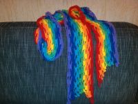 Лот: 9172657. Фото: 2. ШАРФ! Яркий и радужный шарф. Самое... Вязание, шитье