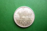 Лот: 17971432. Фото: 2. Швейцария 5 франков 1948 г.100... Монеты