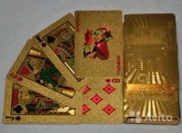 Лот: 6806061. Фото: 2. Уникальные золотые игральные карты... Сувениры, подарки