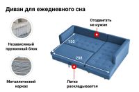 Лот: 23652576. Фото: 5. Угловой диван-кровать DREAMART...