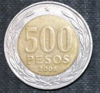 Лот: 11952673. Фото: 2. Экзотика с рубля (14546) Чили. Монеты