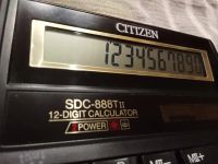 Лот: 21091570. Фото: 3. Калькулятор citizen sdc-888tii... Компьютеры, оргтехника, канцтовары