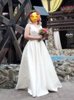 Лот: 17766838. Фото: 5. Свадебное платье 44-46 цвет айвори...