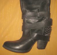 Лот: 13404055. Фото: 2. Фирменные сапоги /ботфорты - натуральная... Женская обувь