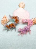 Лот: 25335278. Фото: 6. Брошь эпоксидная смола, ручная...