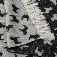 Лот: 19989241. Фото: 2. Плед, серый/черный, 130x170 см... Домашний текстиль