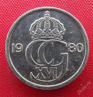 Лот: 2691380. Фото: 2. (№2608) 25 эре 1980 (Швеция). Монеты