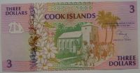 Лот: 4450200. Фото: 2. R Острова Кука 3 доллара 1992... Банкноты