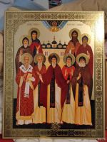 Лот: 18520421. Фото: 2. Иконы псковских святых с частицей... Коллекционирование, моделизм