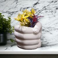 Лот: 21108117. Фото: 4. Декоративное кашпо Кулак, гипс. Красноярск