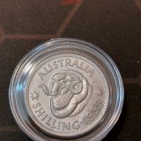 Лот: 20008655. Фото: 2. 1 Шиллинг 1959 Австралия серебро. Монеты