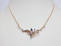 Лот: 13941550. Фото: 2. ЗОЛОТОЕ КОЛЬЕ С САПФИРАМИ И БРИЛЛИАНТАМИ... Ювелирные изделия, бижутерия, часы