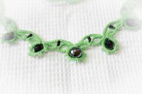Лот: 5442315. Фото: 3. Ожерелье "Изумруд". Фриволите... Красноярск
