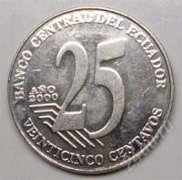 Лот: 1604823. Фото: 2. Эквадор. 25 сентаво 2000г. Монеты