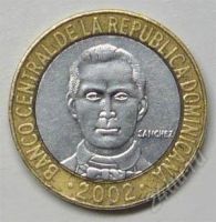 Лот: 1164944. Фото: 2. Доминиканская республика. 5 песо... Монеты