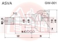 Лот: 24755873. Фото: 2. Шрус Наружный 32X53x17 ASVA арт... Красноярск