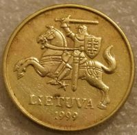 Лот: 8438336. Фото: 2. 20 центов 1999 Литва 20 centu... Монеты
