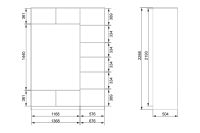 Лот: 24560239. Фото: 4. Шкаф-купе 3-дверный Hoff Cors. Красноярск