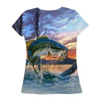 Лот: 11808212. Фото: 2. Женская футболка 3D "Рыба - Рыбалка... Женская одежда
