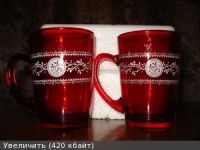 Лот: 3596610. Фото: 2. Красные кружечки, набор 6 штук. Посуда, кухонная утварь