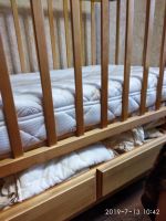 Лот: 14120748. Фото: 3. Кроватка + матрас Plitex. Мебель